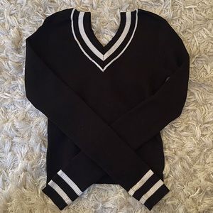 Kendall and Kylie striped v-neck